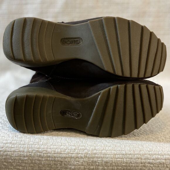 Patchwork Leather Knee HIgh Boots Size 6.5 Browns Faux Fur Lining Sporto - Picture 7 of 9